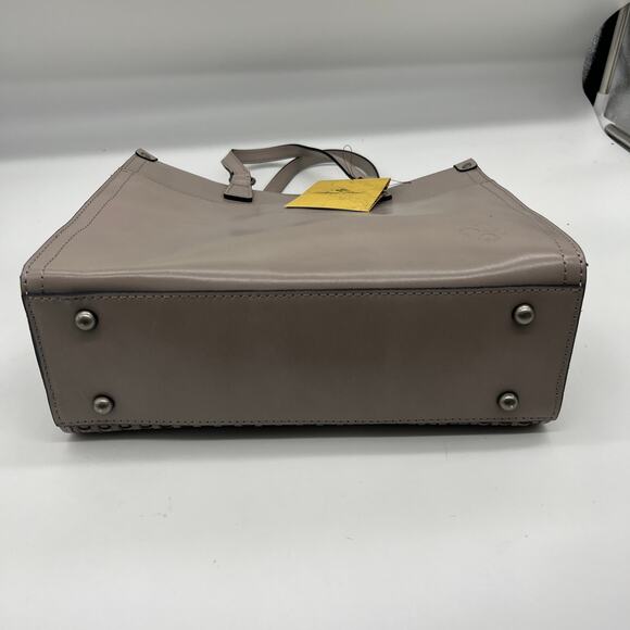 Patricia Nash Leather Ava Medium Tote with	Crossbody Strap Stone Woven - Picture 6 of 16